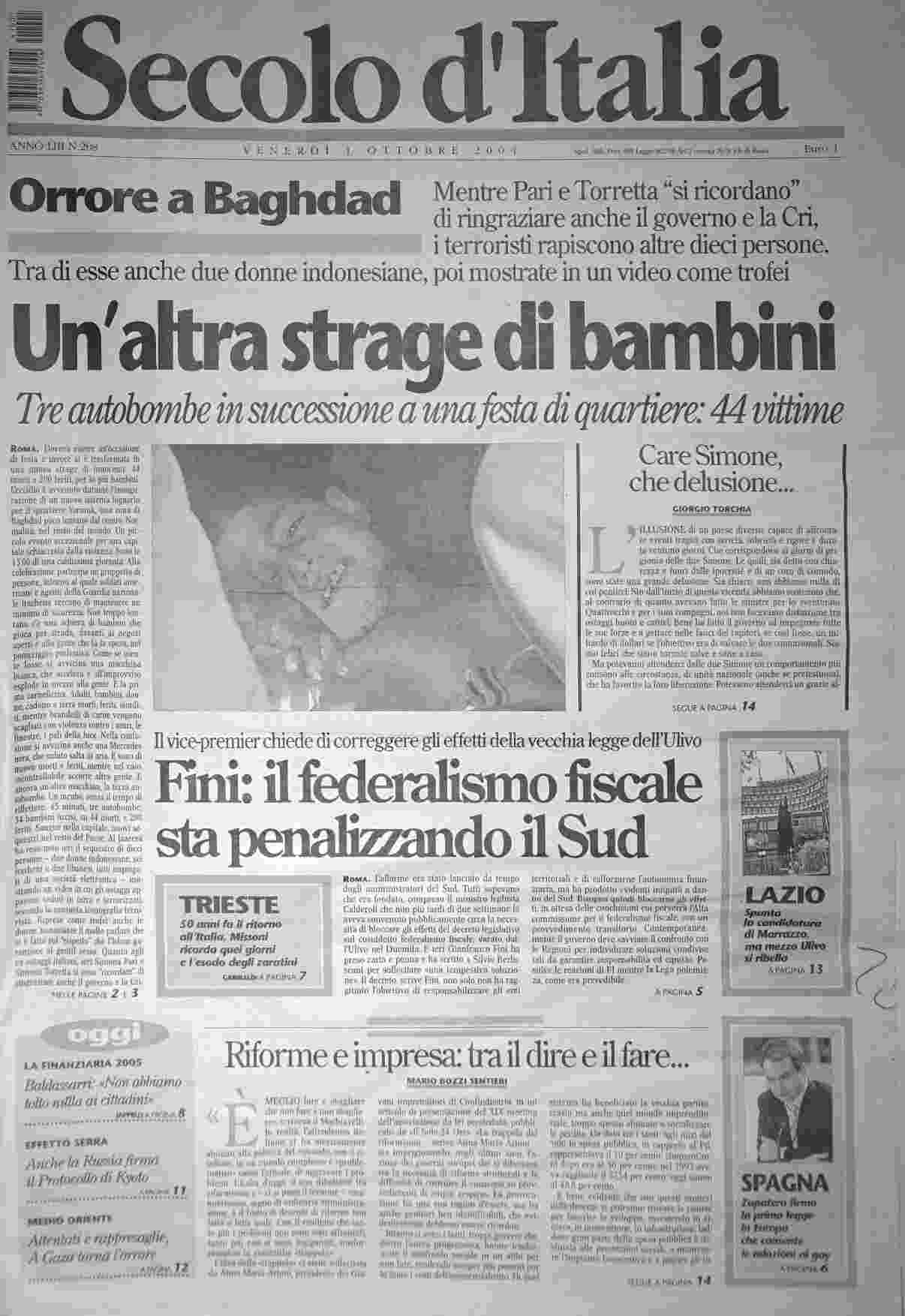 venerdì 1 ottobre 2004