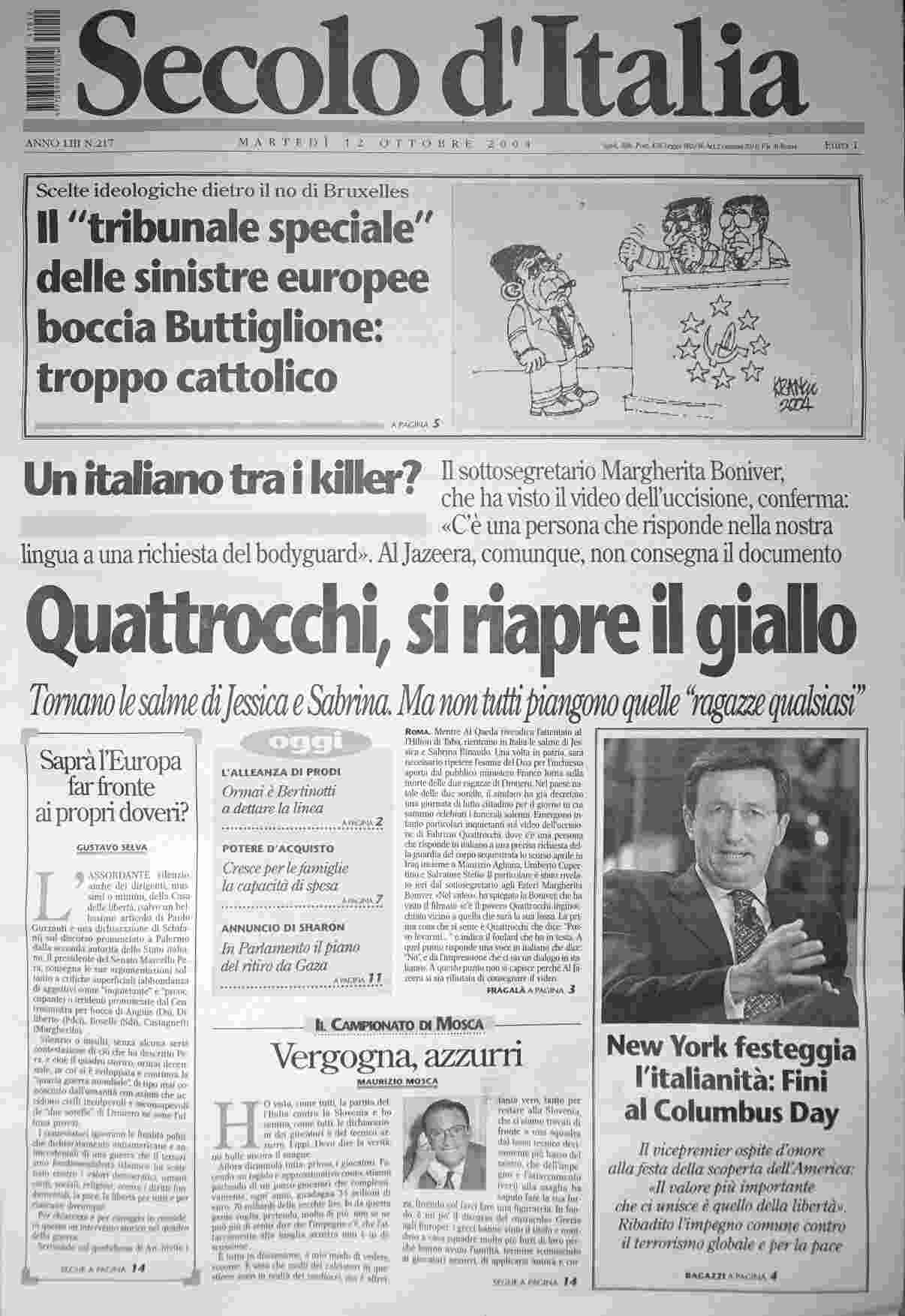 martedì 12 ottobre 2004