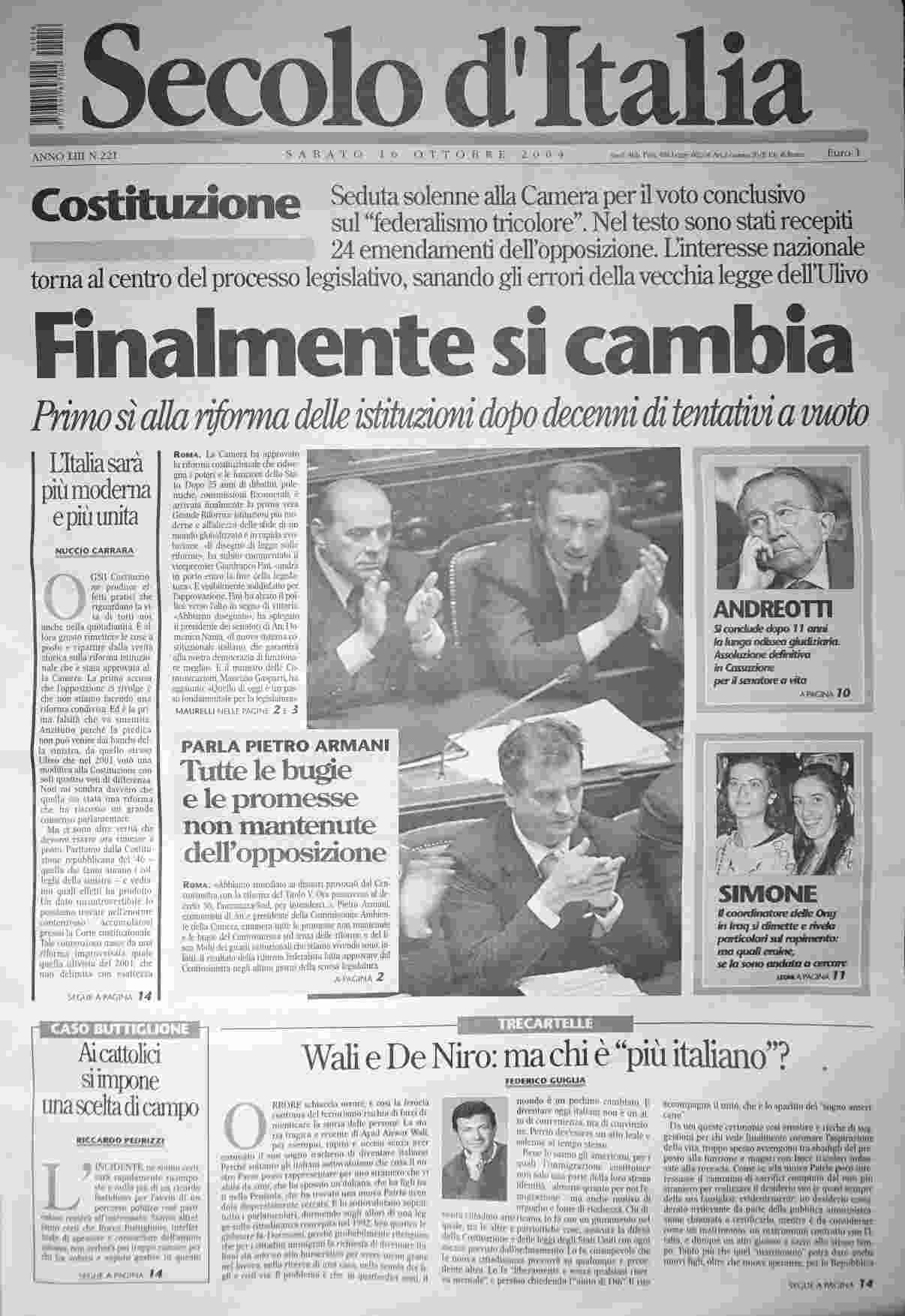 sabato 16 ottobre 2004