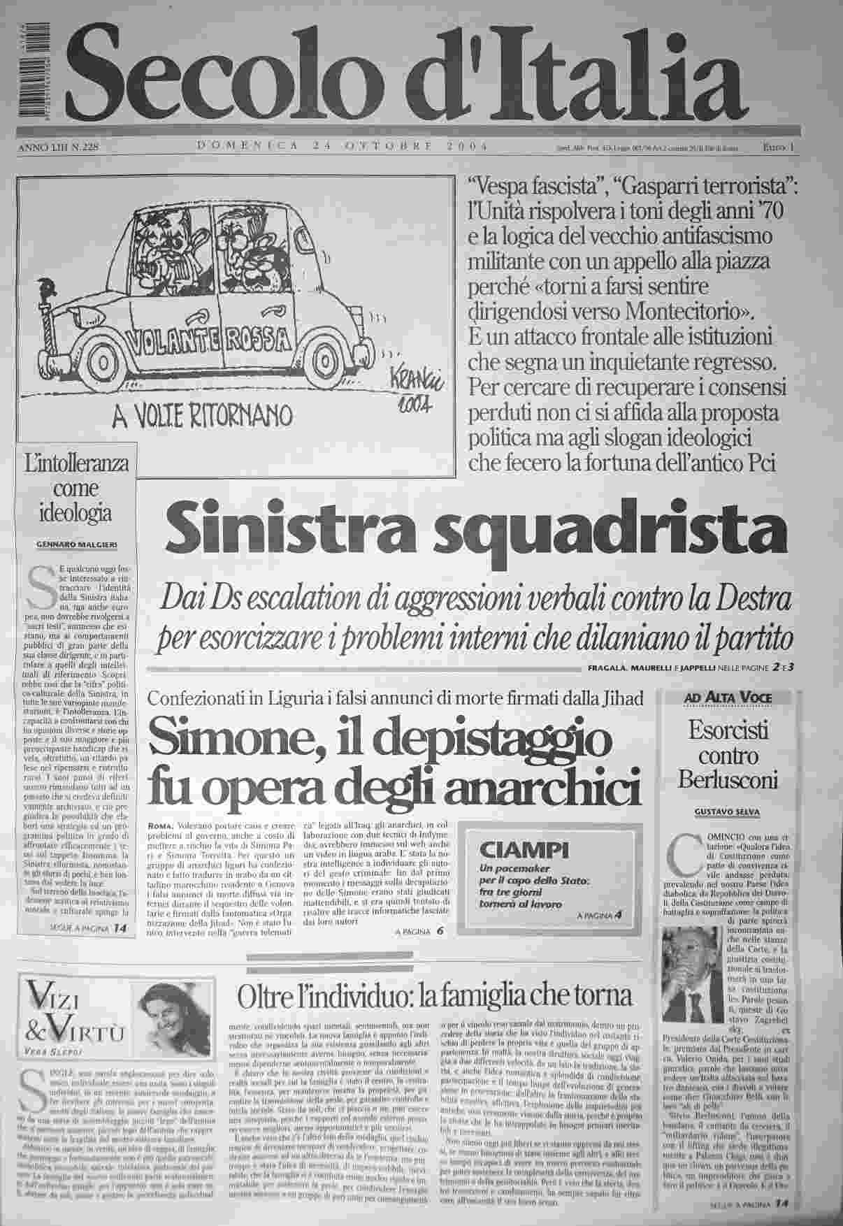 domenica 24 ottobre 2004