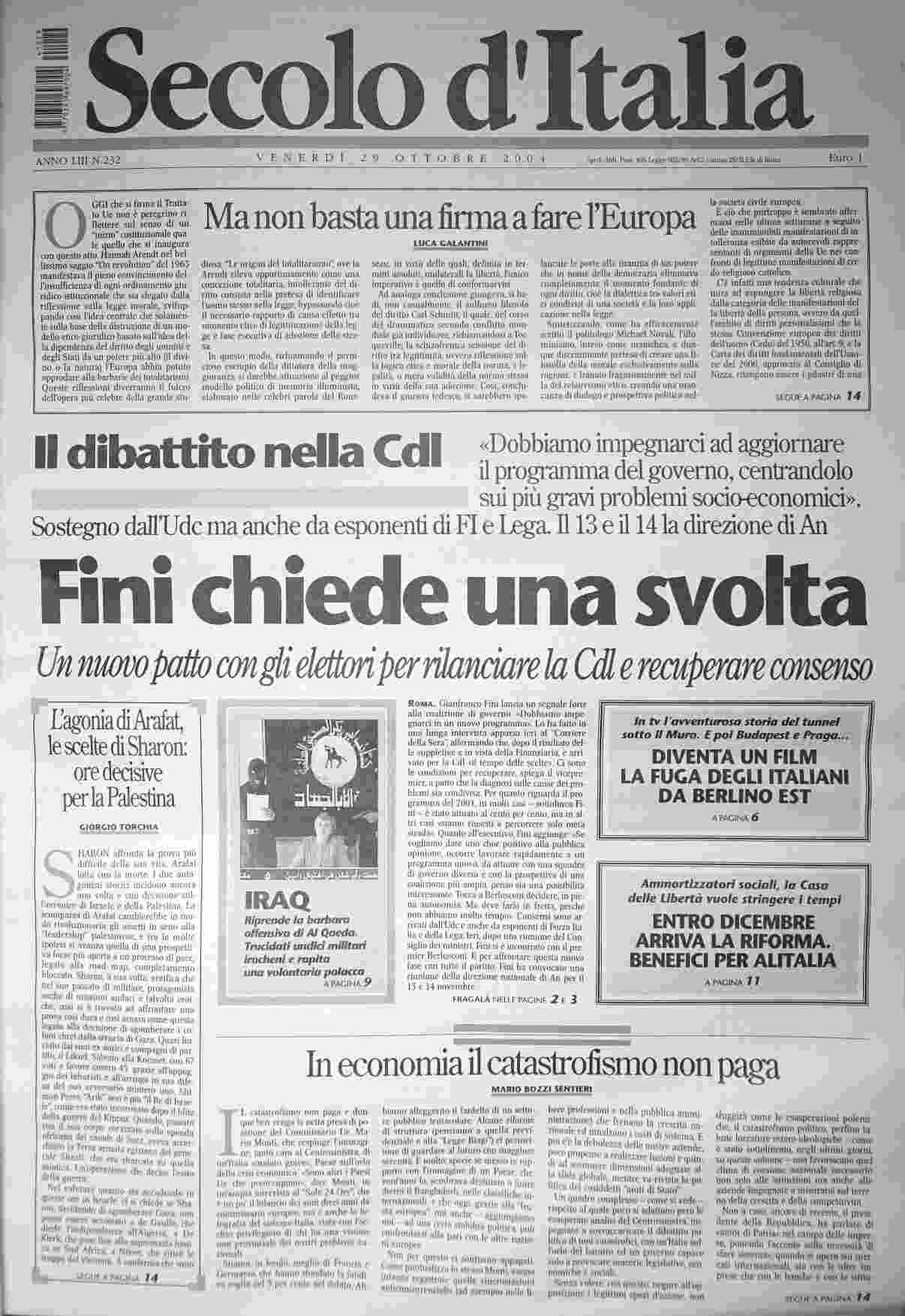 venerdì 29 ottobre 2004