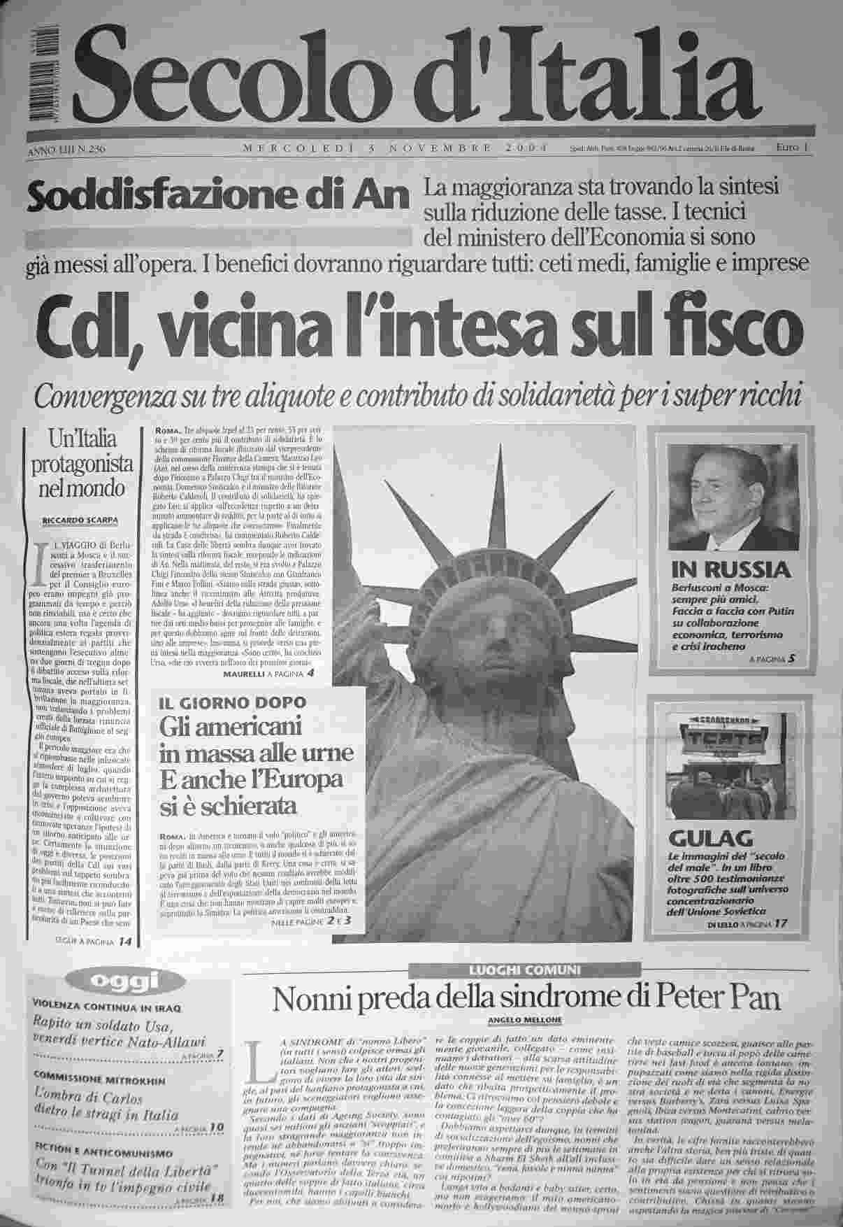 mercoledì 3 novembre 2004