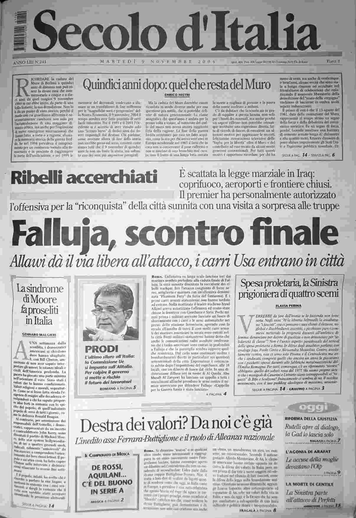 martedì 9 novembre 2004