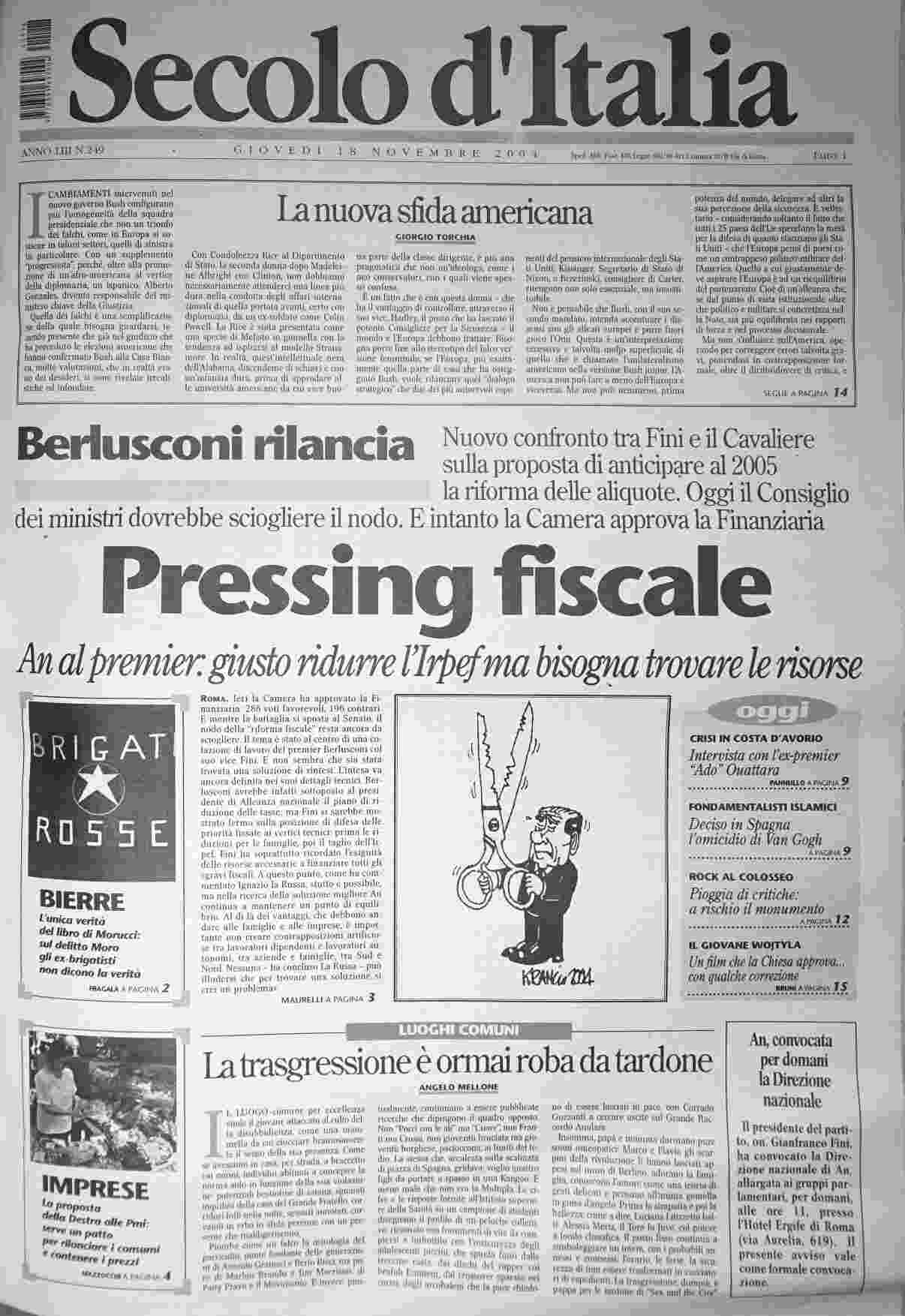 giovedì 18 novembre 2004