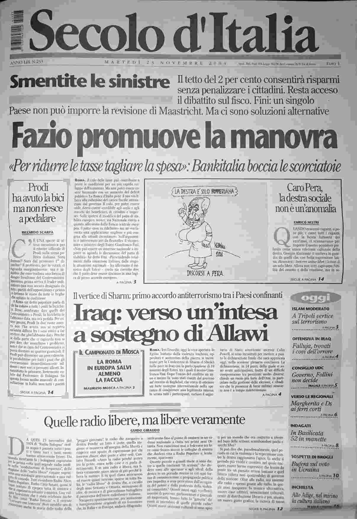 martedì 23 novembre 2004