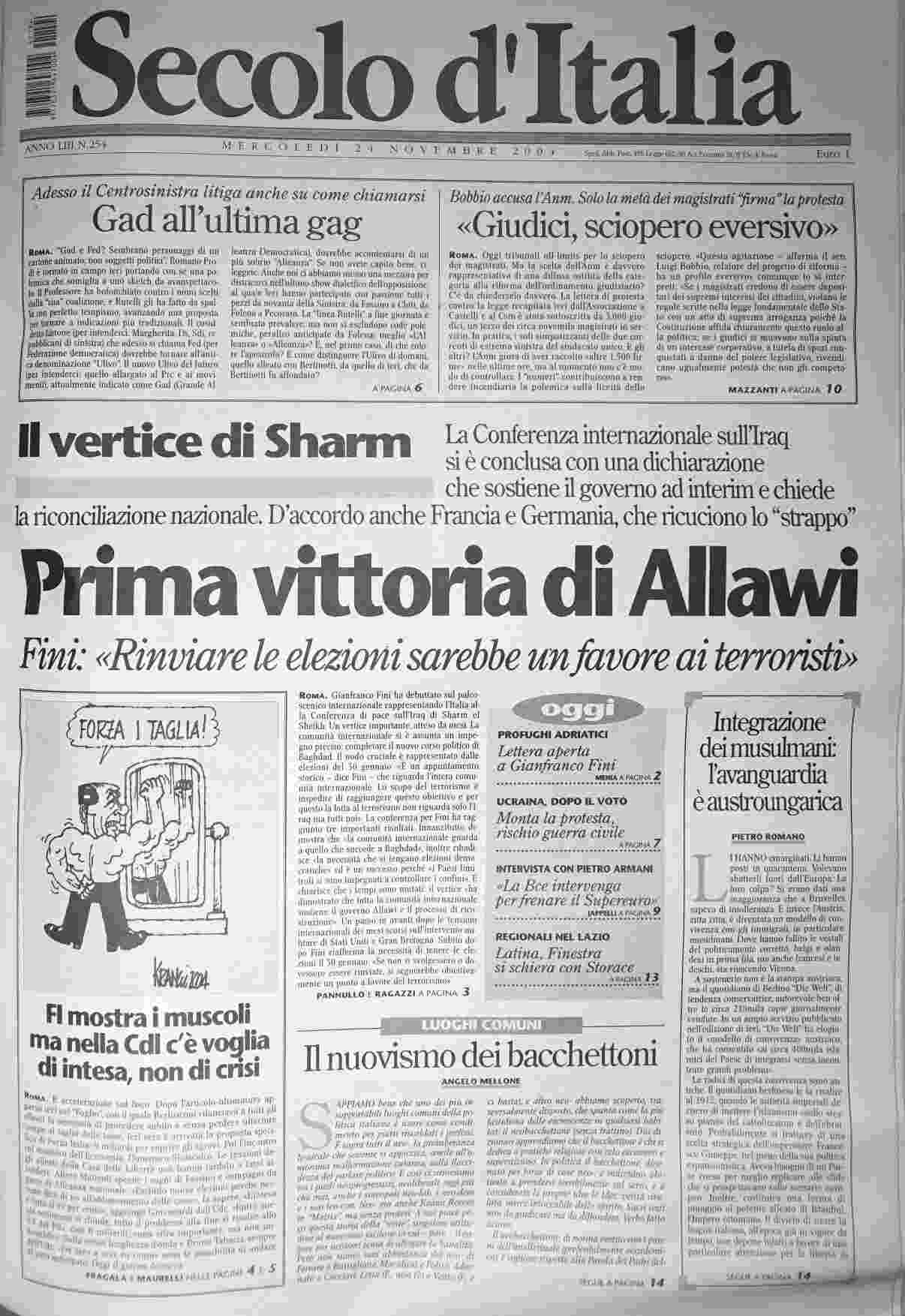 mercoledì 24 novembre 2004