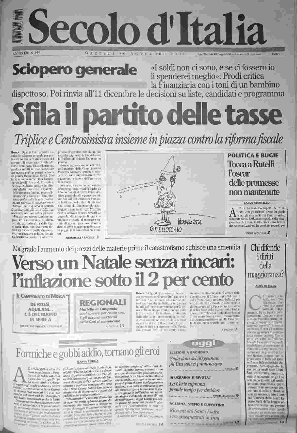 martedì 30 novembre 2004