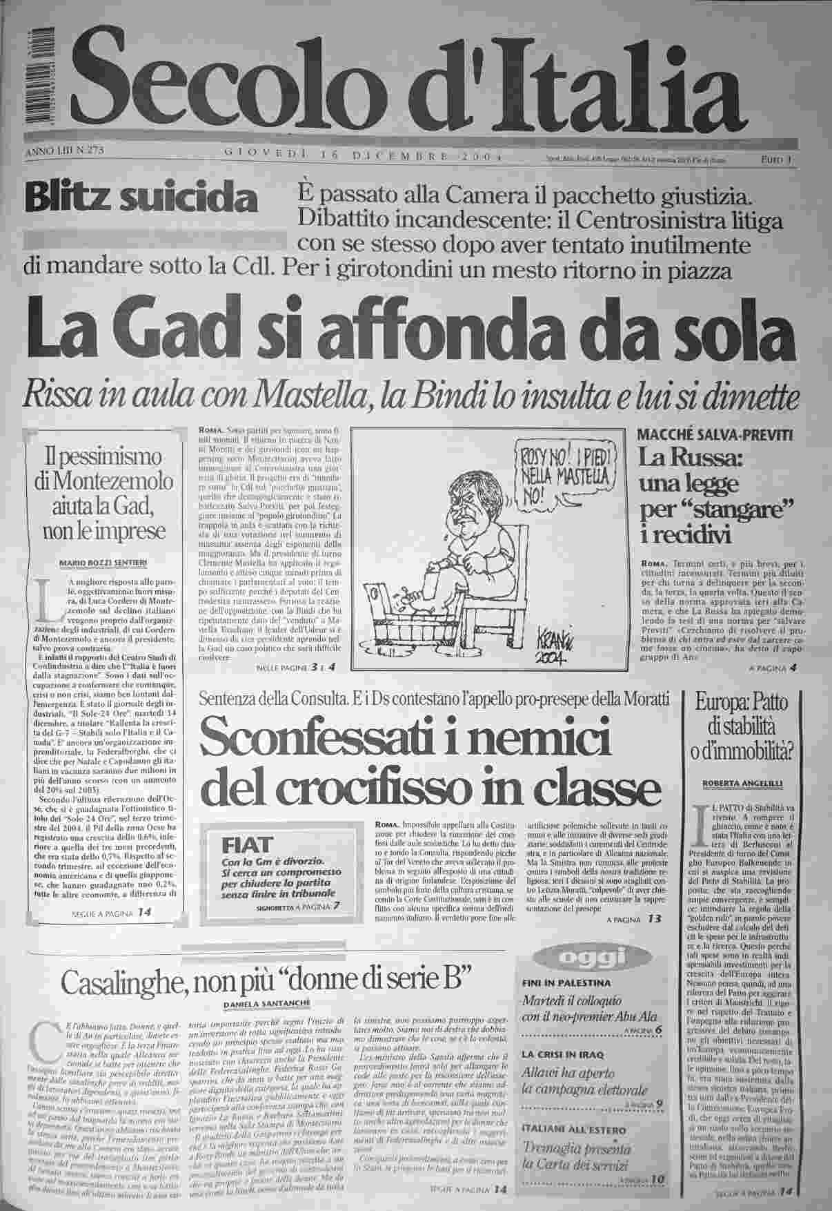 giovedì 16 dicembre 2004
