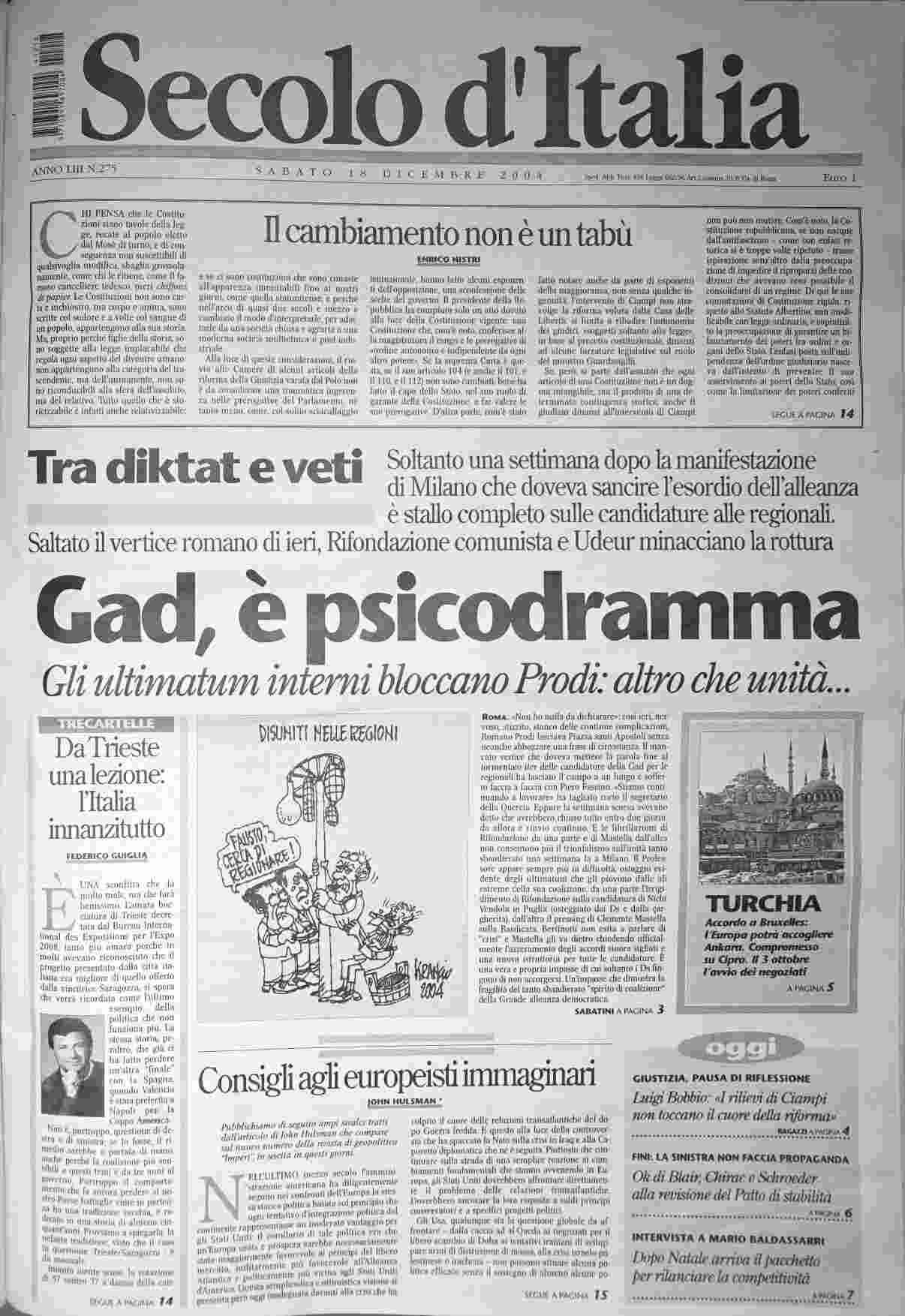 sabato 18 dicembre 2004
