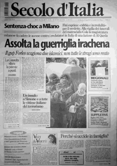 martedì 25 gennaio 2005