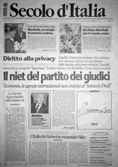 martedì 9 agosto 2005