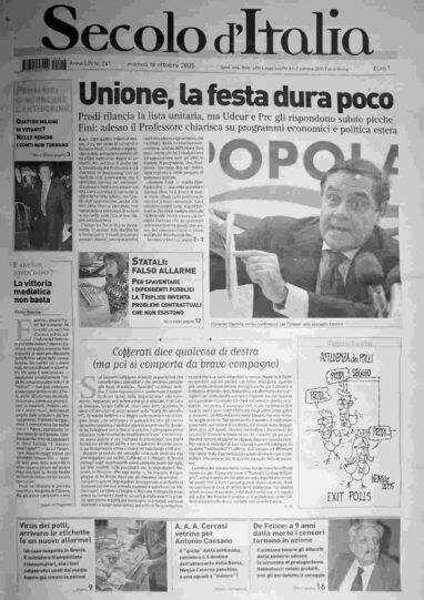 martedì 18 ottobre 2005