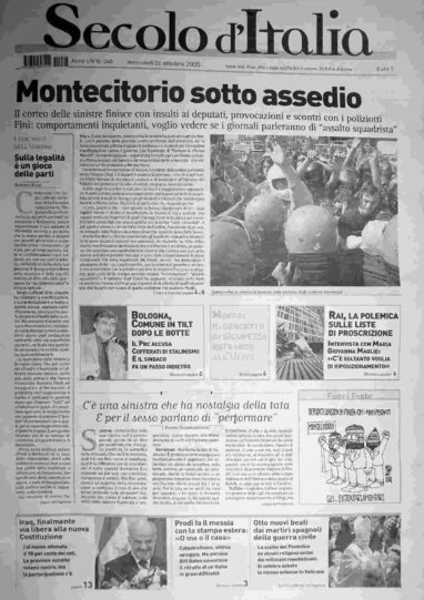 mercoledì 26 ottobre 2005