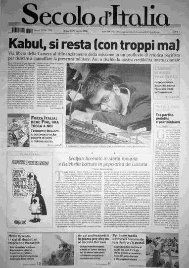 giovedì 20 luglio 2006