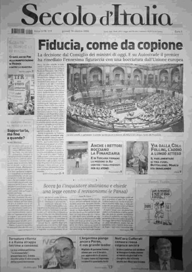 giovedì 19 ottobre 2006