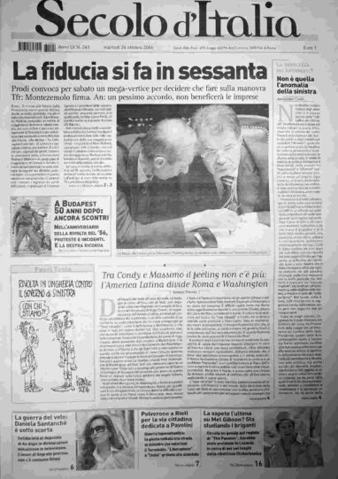 martedì 24 ottobre 2006