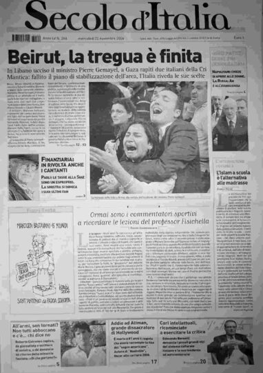 mercoledì 22 novembre 2006