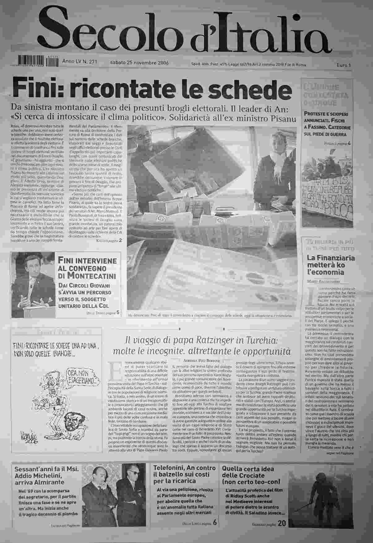 sabato 25 novembre 2006