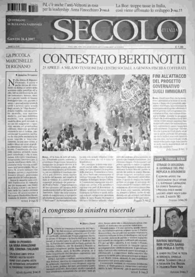 giovedì 26 aprile 2007