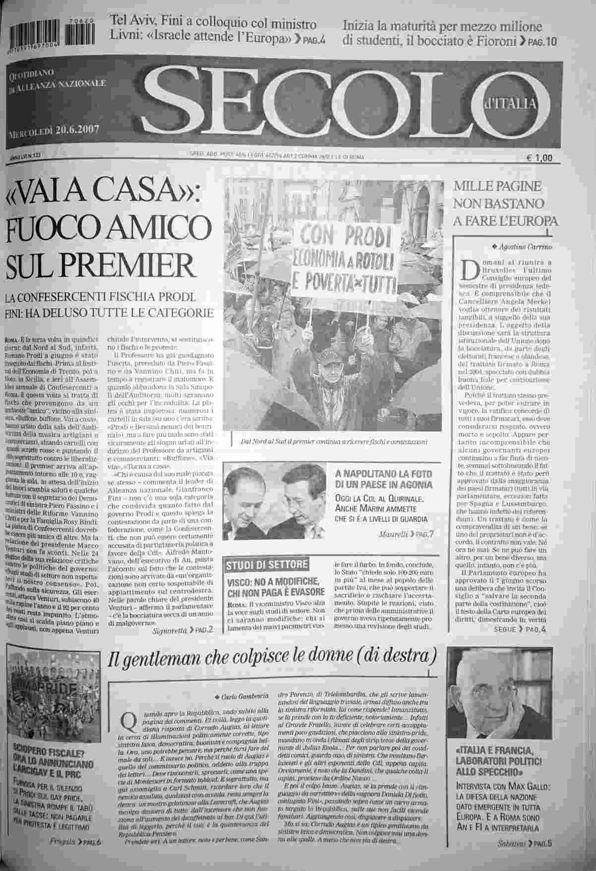 mercoledì 20 giugno 2007