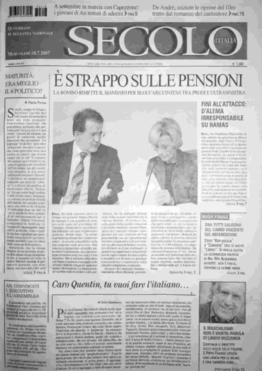 mercoledì 18 luglio 2007