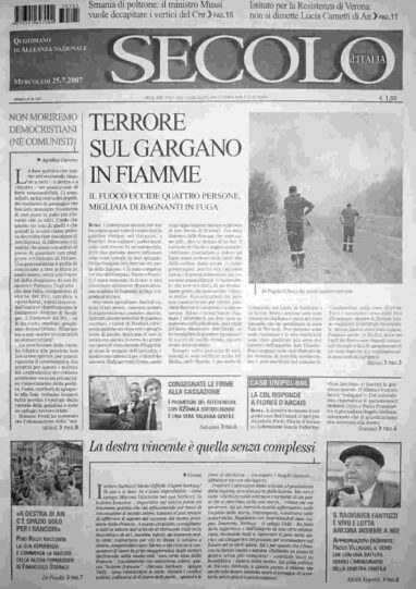 mercoledì 25 luglio 2007