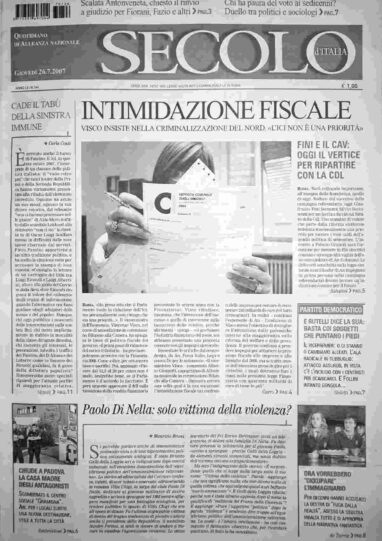 giovedì 26 luglio 2007