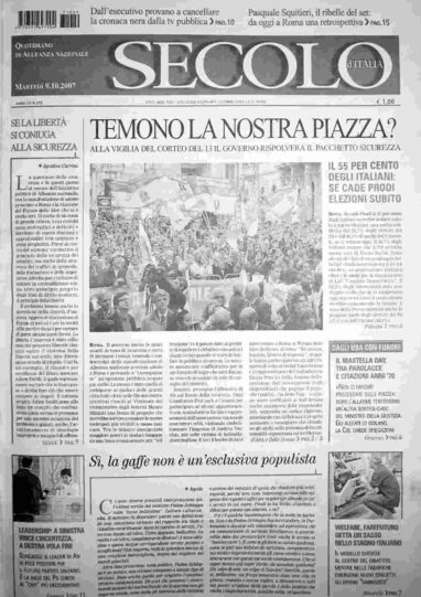 martedì 9 ottobre 2007