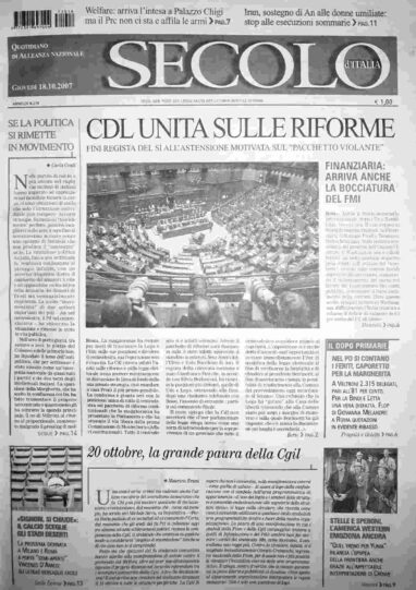 giovedì 18 ottobre 2007