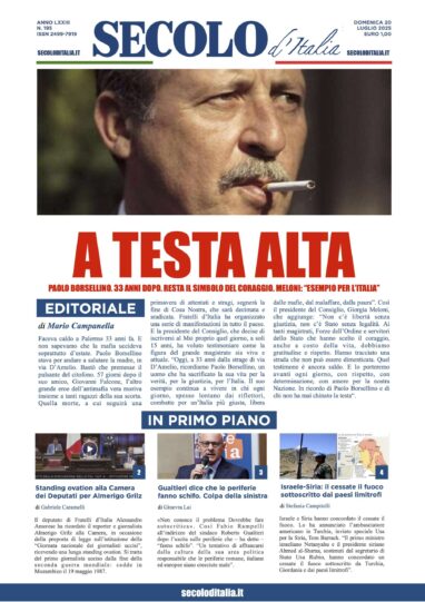 Domenica 20 luglio 2025