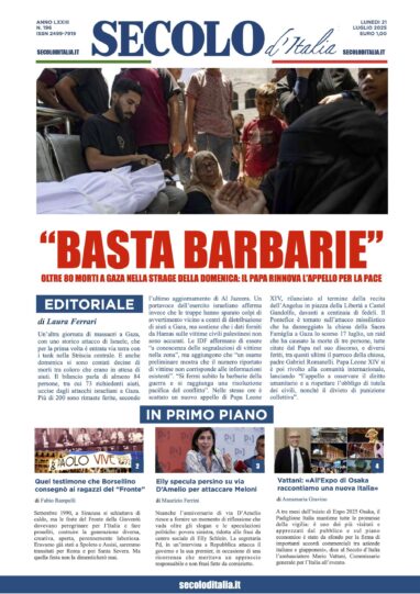 Lunedì 21 luglio 2025