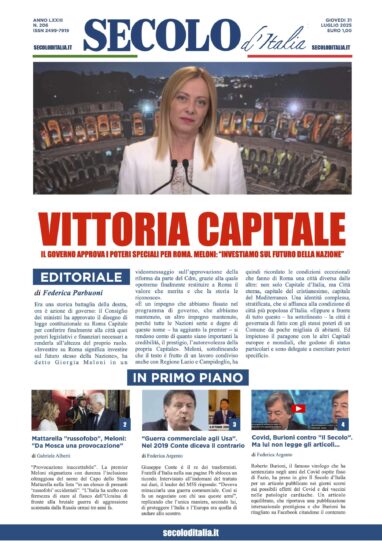 Giovedì 31 luglio 2025