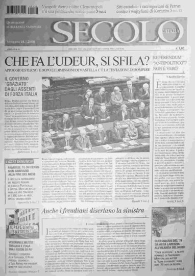 venerdì 18 gennaio 2008