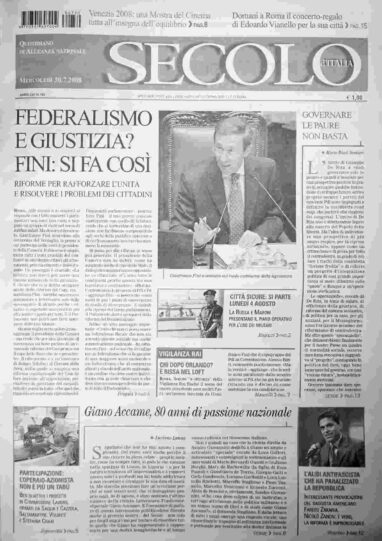 mercoledì 30 luglio 2008