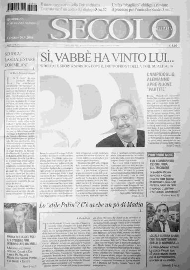 venerdì 26 settembre 2008