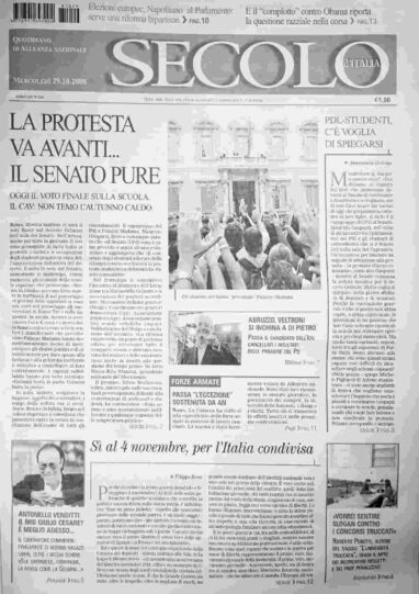 mercoledì 29 ottobre 2008