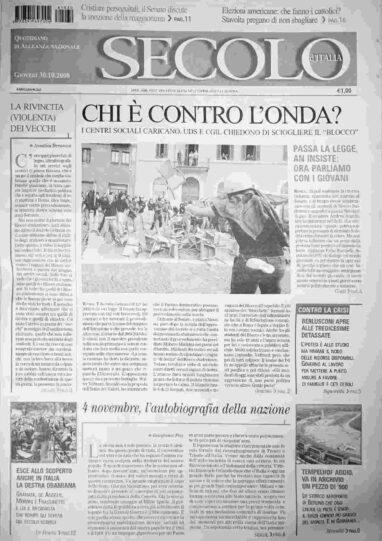 giovedì 30 ottobre 2008