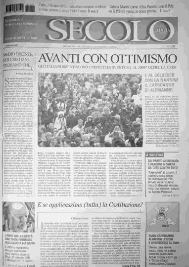 mercoledì 31 dicembre 2008