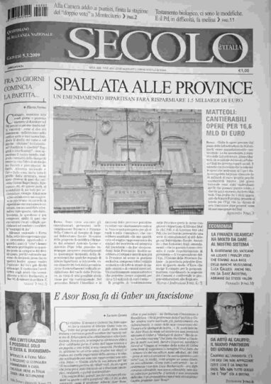 giovedì 5 marzo 2009