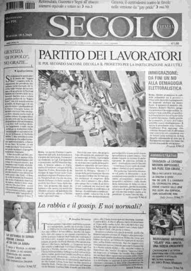 martedì 19 maggio 2009