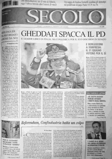 giovedì 11 giugno 2009