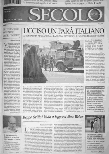 mercoledì 15 luglio 2009