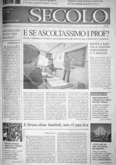 venerdì 31 luglio 2009