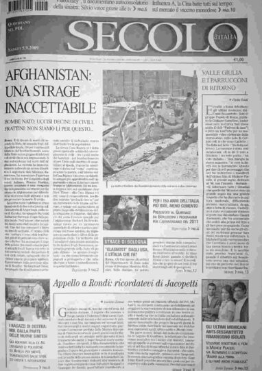 sabato 5 settembre 2009