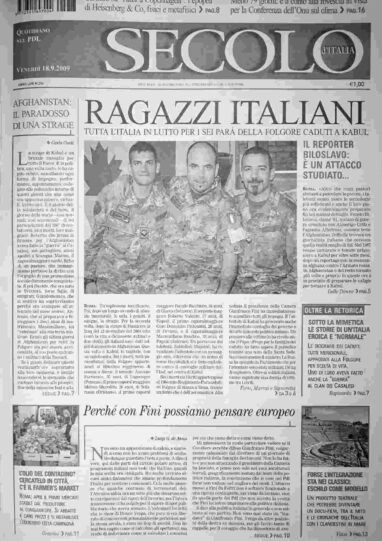 venerdì 18 settembre 2009