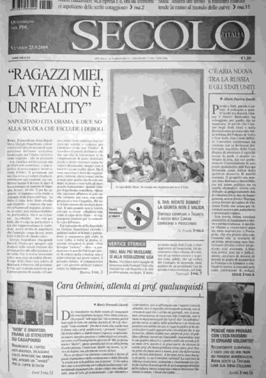 venerdì 25 settembre 2009