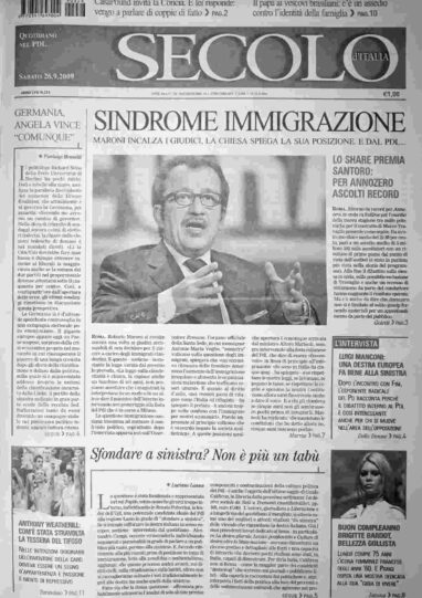 sabato 26 settembre 2009