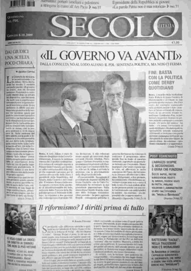 giovedì 8 ottobre 2009