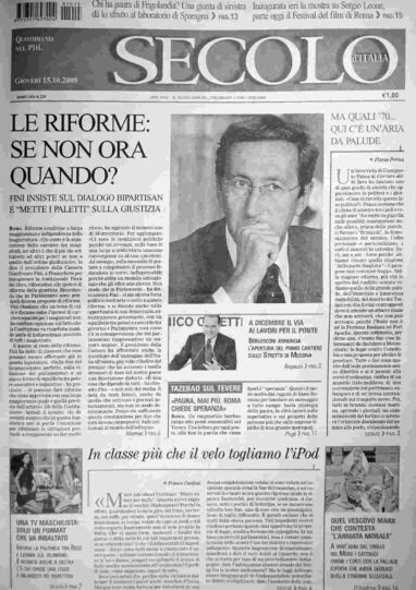 giovedì 15 ottobre 2009