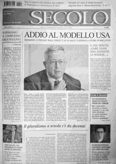 martedì 20 ottobre 2009